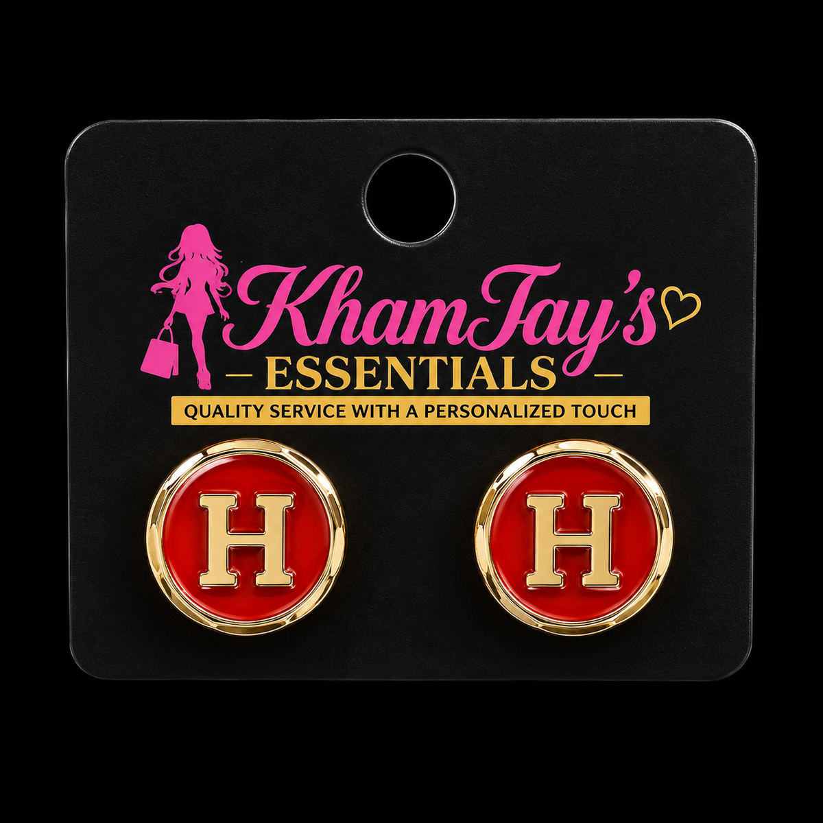 H Stud Earring