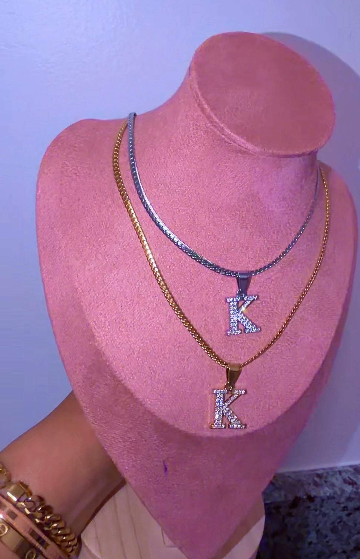 K1000 initial necklace