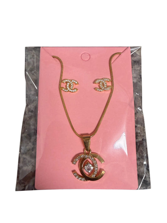 C necklace +earring set