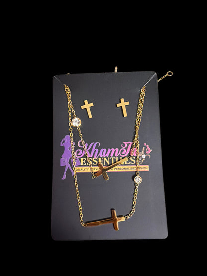 Cross 3 piece set ( stainless steel)