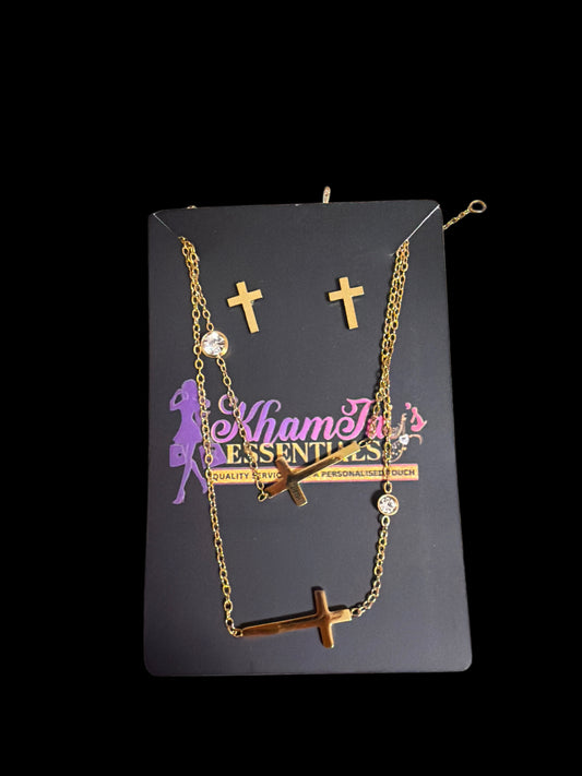 Cross 3 piece set ( stainless steel)