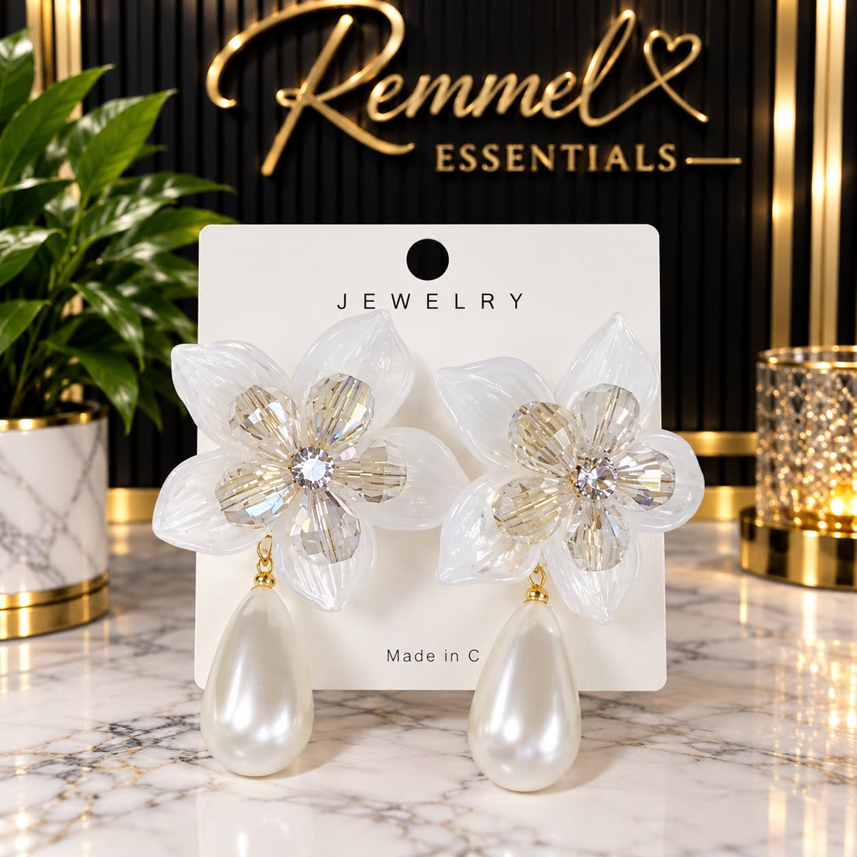 Ivory Bloom Earrings