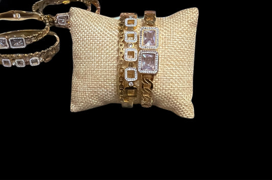 Diamond Set Bracelet( 2 pieces)
