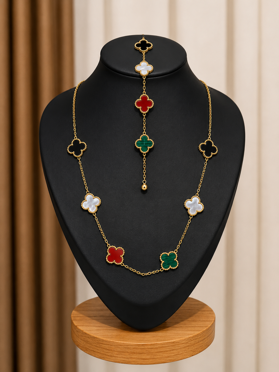 3 Leaf Clover set ( necklace& bracelet)