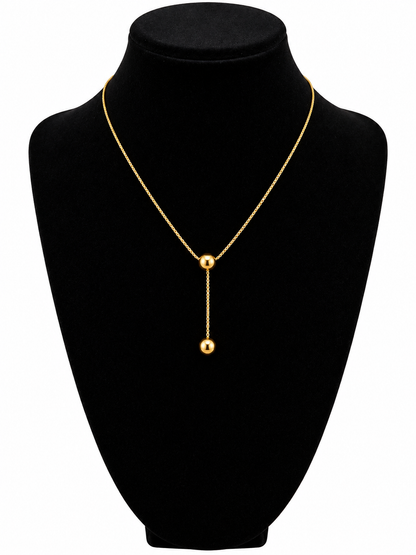 Double Ball Necklace