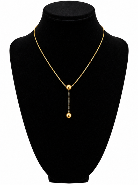 Double Ball Necklace
