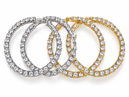 Rhinestone Hoop Earring