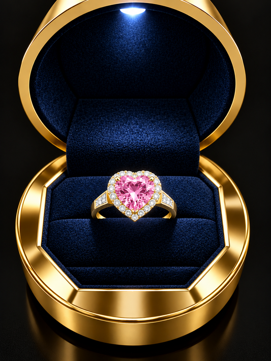 Pink Heart Rings