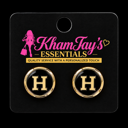 H Stud Earring