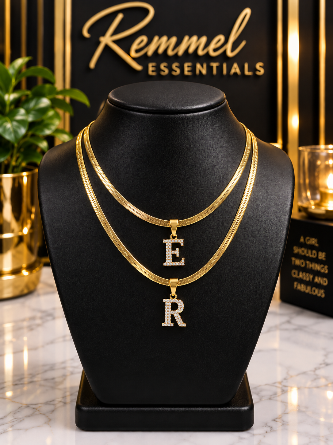 K1001 Initial necklace