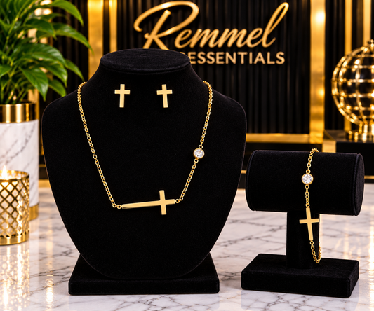 Cross 3 Piece Necklace Set